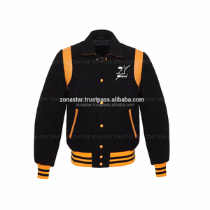 Veste d'hiver en laine 100% Melton de style rétro avec votre propre logo privé, bombardier de baseball le plus vendu, vestes Letterman - Product Image 1