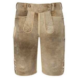 Authentic German Oktoberfest Trachten Bavarian Traditional Lederhosen New Design <b>Men's</b> Brown Goat Leather <b>Shorts</b> <b>Plus</b> <b>Size</b> - Product Image 1