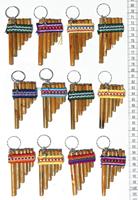 Llaveros de Bambú Siku, Flauta, Instrumentos Musicales Peruanos, Llaveros de Música Étnica Tradicional Latinoamericana
