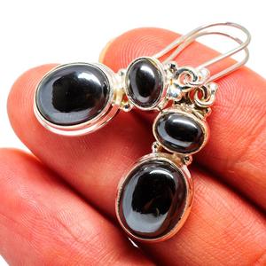 Últimos pendientes de plata de ley 925, piedras preciosas de hematita Natural hechos a mano, joyería para mujeres, proveedor de joyería ODM OEM - Product Image 3
