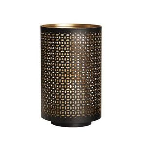 Portavelas de Hierro de Diseño Moderno para Decoración del Hogar, Decoración de Mesa para Diwali y Pascua, Negro/Dorado - Product Image 1