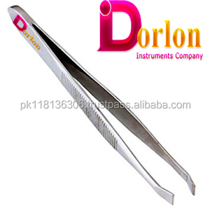Pinzas de acero inoxidable al por mayor para cejas, pinzas para vello facial con impresión de logotipo personalizado para hombres y mujeres, clip cosmético para cejas. - Product Image 5