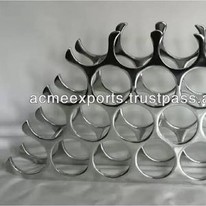 Modern Stainless Steel Wine Rack Sleek Wine <b>Bottle</b> Holder Stylish Home Bar Organizer Space Save - Product Image 1