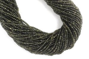 Cuentas de Rondelle microfacetadas de piedras preciosas de ojo de gato Natural de hebra larga de 12,5 "para fabricación de joyas mayorista indio - Product Image 2