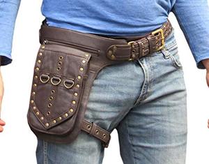 Sac de ceinture en cuir souple unisexe sangle de taille réglable en nylon unisexe prix de vente complet bouton polyester perle nœud logo personnalisable - Product Image 6