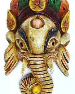 Máscara Artesanal de Madera Hecha a Mano en Nepal |   Artículo de Decoración para el Hogar de Alta Calidad, Excelente para Regalo |   Precio al por Mayor - Product Image 1