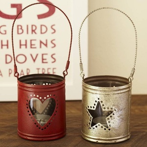 Portavelas de luz de té con acabado de zinc para el hogar, oficina y decoración de boda, FAROL DE Metal y candelabro de tarro - Product Image 4