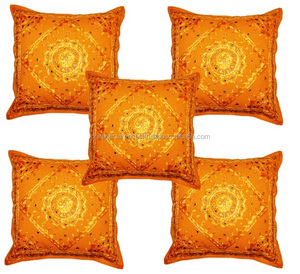 Nuevo diseño Kantha funda de cojín rayas Suzani almohada tejida a mano bordado indio trabajo lindo bordado poliéster para el hogar - Product Image 6