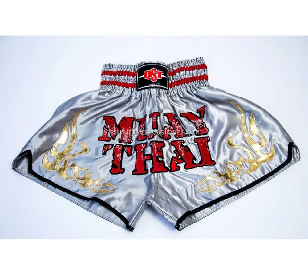 Muay Thai Boxing Shorts KickBoxing Trunks Satin Fighting Shorts