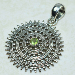 Peridoto de estilo real, colgantes de plata de ley 925, joyería de plata 925 - Product Image 3