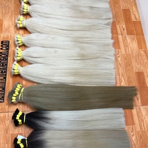 Prix d'usine, qualité exceptionnelle, cheveux en vrac colorés, extensions de cheveux humains vierges Remy, lisses et ondulés, Vietnam - Product Image 1