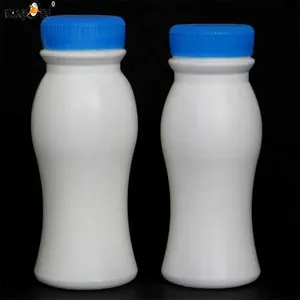 खाली एचडीपीई प्लास्टिक 200 ml दही बोतल सफेद मैट दूध की बोतल खाना ग्रेड recyclable प्लास्टिक