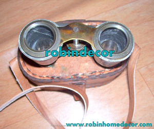 Binoculaire française en laiton ANTIQUE, 1 pièce, en verre d'opéra victorien, avec boîte en cuir - Product Image 3