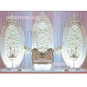 English Wedding Oval Shape <b>Backdrop</b> <b>Frames</b> Selfstanding Wedding Fiber Round <b>Backdrop</b> Panels Beautiful Modern <b>Backdrop</b> Panel - Product Image 1
