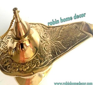 Đẹp Antique phong cách lớn 12 "Aladdin Thần Đèn dầu Brass ma thuật đèn Aladdin Trung Đông chirag - Product Image 4