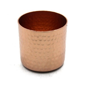 New design <b>Copper</b> Plated Aluminum Hammered <b>Candle</b> <b>Holder</b> Votive for home hotel and party decoration - Product Image 1