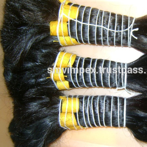 Extensiones de cabello humano natural 100% de la India a granel de una sola cabeza de la Virgen 100% - Product Image 3