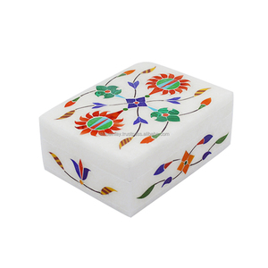 Beautiful Marble Inlay Wedding Jewellery Gift <b>Box</b> - Product Image 1