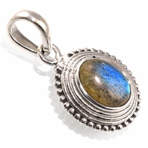 Véritable Power Fire Labradorite 925 pendentif en argent Sterling, nouveaux arrivages de bijoux en argent, bijoux en argent de Style indien - Product Image 2