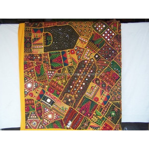 Tapisserie murale artisanale vintage en sari, tapisseries décoratives, patchwork, bloc pour anniversaire, traditionnel au meilleur prix - Product Image 4