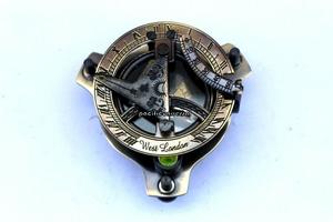 Astrolabio náutico antiguo hecho a mano de 3 ", brújula de reloj de sol de latón marino Vintage, regalo único para entusiastas de la náutica - Product Image 4