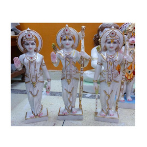 Estatua de marmol Ram, Makrana blanca, Darbar - Product Image 1