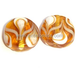 Cuentas de cristal de Murano en forma de moneda azul, 16mm/18mm/20mm, cristal creativo suelto para fabricación de joyas, decoración artística, EXCEL EXPORTS - Product Image 3