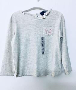 Camiseta de algodón de prendas de Bangladesh para niñas pequeñas, Color sólido de aspecto elegante para la temporada de primavera, lote de existencias/cancelación de envío/excedente - Product Image 2