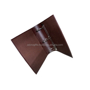 <b>Leather</b> <b>document</b> <b>folder</b> with 3 ring metal clip - Product Image 1