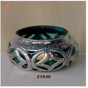 Glass Haandi <b>Tealight</b> Holder for Home Decoration for Home Table Bedroom Lights Decoration - Product Image 1