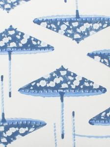 Funda de cojín cuadrada de algodón azul estampado de lino decorativo bohemio de 40x40cm - Product Image 2