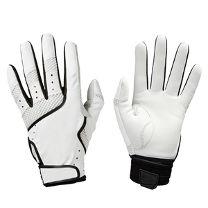 Guantes de béisbol de cuero combinado blanco y negro de Indonesia Productos de cuero Premium - Product Image 1