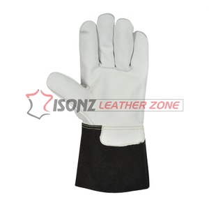 Guantes de Soldadura ISONZ de Cuero Vacuno de Primera Calidad, Forrados de Algodón, Protección Contra Salpicaduras de Metal Fundido Tipo B, con Protección para el Pulgar - Product Image 4