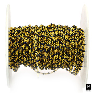 2 mm Petite Perle Facettes Lapis Lazuli Pierre Précieuse Oxydée Fil Wrap Rond Perlé Chapelet Chaîne Trouver Faire Collier Dangle Boucle D'oreille - Product Image 4