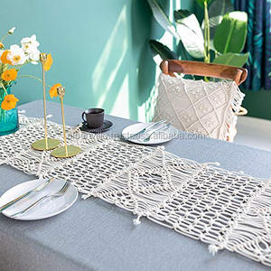 Decoración de Hotel asequible, Camino Grande hecho a mano, cuerda de algodón, macramé, caminos de cama para mesa de comedor, caminos de mesa de café de macramé - Product Image 6