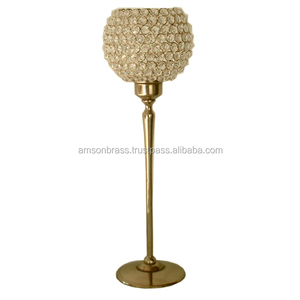 Christmas Decorative Crystal <b>Hurricane</b> Candle Holder Handmade - Product Image 5