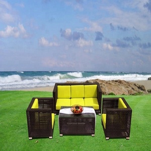 Moderno PVC poli ratán mimbre sintético cuerda sofá comedor conjunto de muebles de jardín al aire libre - Product Image 1