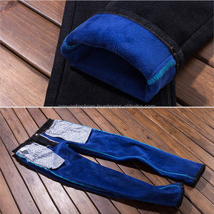 ผู้ชายกางเกงยีนส์ขาตรงทรงสลิมฟิตฤดูใบไม้ร่วง-ฤดูหนาวขนแกะซับหนากางเกงยีนส์กางเกงยีนส์ยางยืดหลวมขนาดใหญ่ - Product Image 4