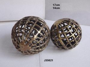 ลูกตกแต่งทำจากอลูมิเนียมหล่อด้วยโลหะสีบรอนซ์ตกแต่งบ้านสำหรับลูกบอลตกแต่งห้องนั่งเล่น - Product Image 2