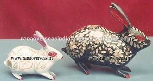 Statue en métal Offre Spéciale Figurines de lapin en laiton Sculpture décorative en métal pièce parfaite pour la décoration - Product Image 3