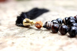 จักระหินโมรา Rudraksha 108สร้อยคอลูกปัดมาลา - Product Image 2