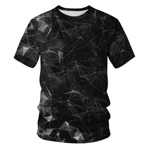 <b>Men's</b> Fitness T-<b>Shirts</b> <b>Collarless</b> Spring Breathable Print <b>White</b> Cotton Knitted Eco-Friendly Casual Short Sleeve Tee - Product Image 4