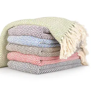 Forniture del produttore coperta per divano per pausa pranzo biologica coperta decorativa coperta lavorata a maglia per letto