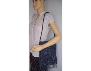 Indian Women's <b>Small</b> Black Satin Beaded Shoulder Tote Bag Easter <b>Basket</b> Shape Elegant Party Bag for All Seasons Customizable - Product Image 4