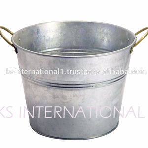 Catégorie Baignoire de fête ronde en métal décorative pour l'extérieur dans les pots de fleurs et les jardinières - Product Image 1