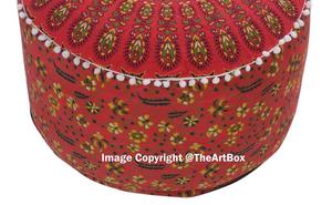 เก้าอี้นั่งพักเท้าทำจากผ้าฝ้ายสไตล์อินเดียสำหรับพับเก็บได้สำหรับห้องครัวในห้องโถง - Product Image 5