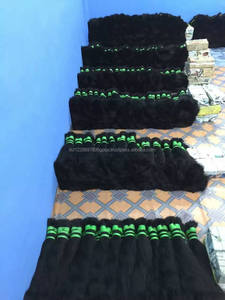 Venta caliente color natural crudo virgen Remy al por mayor crudo indio templo pelo Venta caliente 100% cabello humano virgen - Product Image 6