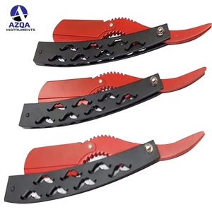 Navaja de Afeitar Plegable de Acero Inoxidable con Hoja Afilada, Cuchillo de Afeitar para Barba, Afeitado Recto para Salón y Uso Personal - Product Image 1