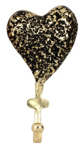 Gancho de pared en forma de corazón moderno de lujo de un solo nivel creativo diseño multifuncional ropa colgante cocina baño hierro - Product Image 2