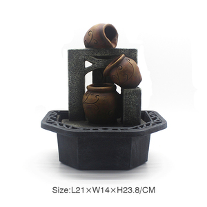 <span class=keywords><strong>Fontaine</strong></span> en résine faite à la main-Caractéristique d'eau intérieure/extérieure-Décor <span class=keywords><strong>zen</strong></span> relaxant avec lumières LED <span class=keywords><strong>Petite</strong></span> <span class=keywords><strong>fontaine</strong></span> en résine personnalisée - Product Image 2